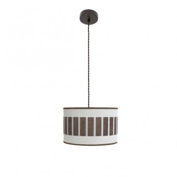 Distribuidor - Lâmpadas Diversas | Colgantes Moderno | COLGANTE IVANNA 1XE27 MARRON/BLANCO-OXIDO REGX30X30 CM Ref: 188493017